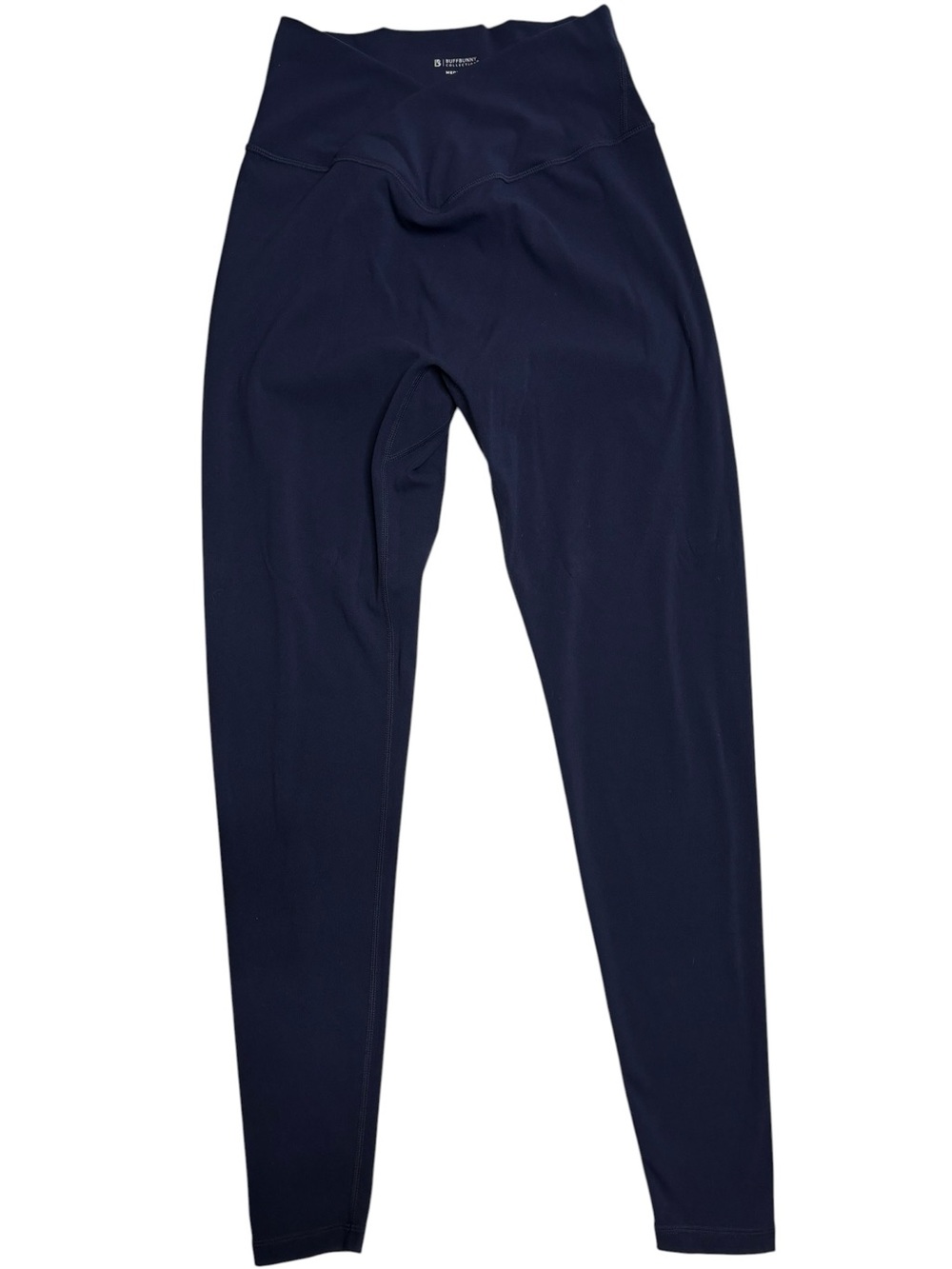 Buffbunny Women’s High Rise V Front Butterfly 3-seam Back Leggings Navy Medium